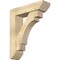 Ekena Millwork Merced Slat Rough Sawn Bracket w/ Offset Brace, Douglas Fir, 6"W x 22"D x 26"H BKT0604X22X26MRC06RDF - alternate 1
